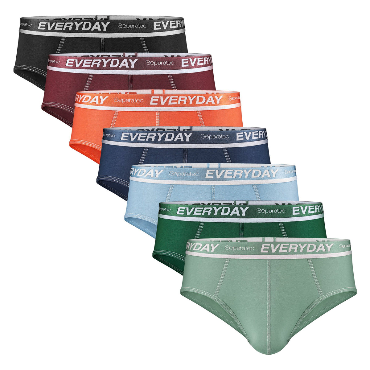 Separatec Dual Pouch  Colorful Cotton Briefs Everyday Logo 7Pack MixedColor