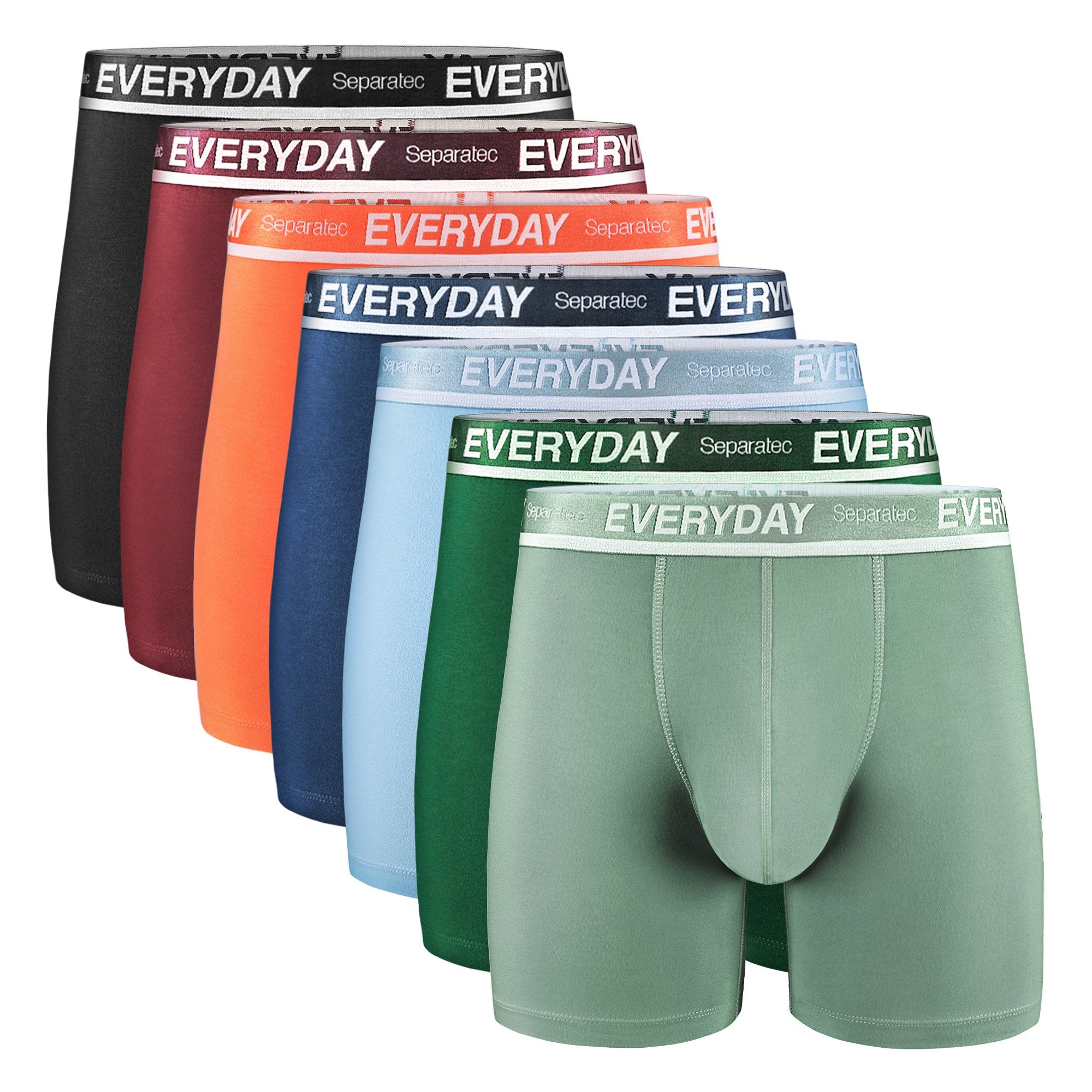 Separatec Men's Cotton Stretch Underwear 7 Pack Colorful - Import It All